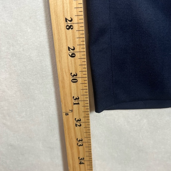 Zanella Made in Italy 36W 32L 100% Lambswool Dark Blue Dress Pants Slacks - Picture 8 of 9
